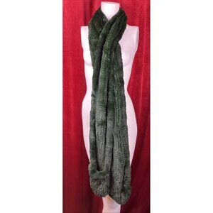 Glamourpuss Brand Knitted Rabbit Scarf W Pockets